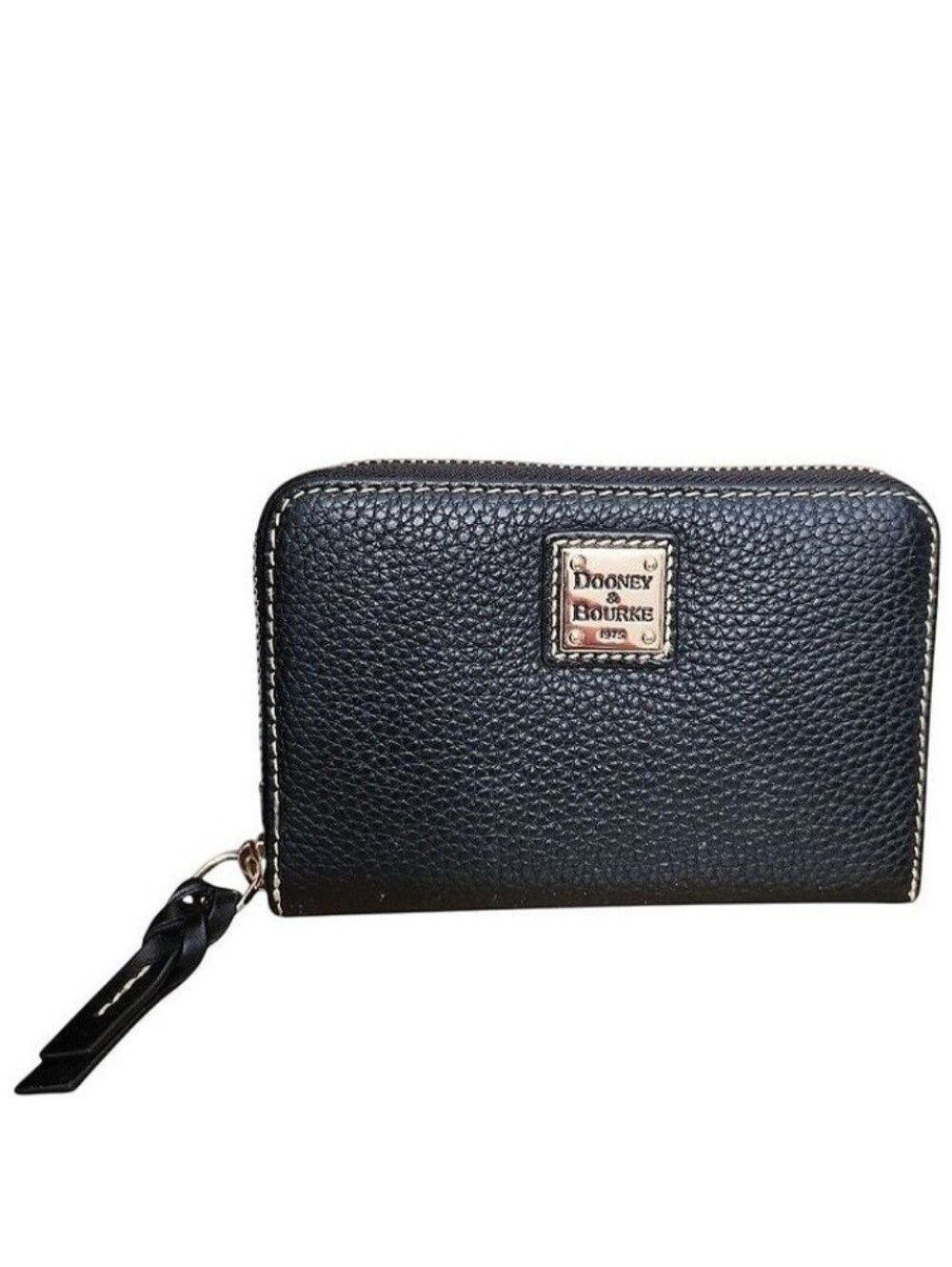 Dooney Black Medium Zip Around Wallet